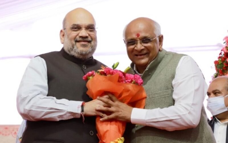 Amit Shah attended the swearing-in of CM Bhupendra Patel
