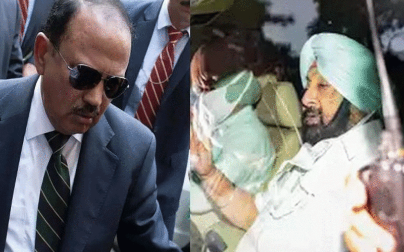 Captain Amarinder Singh meets NSA Ajit Doval in New Delhi