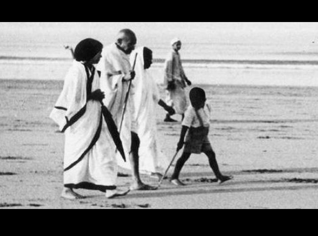 Mahatma Gandhi with Indra Gandhi