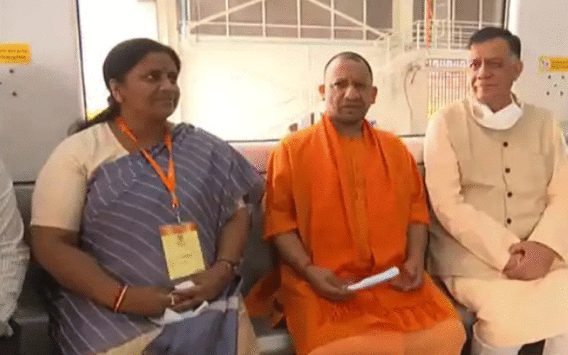 Metro runs in Kanpur, CM Yogi Adityanath shows green signal for trial run