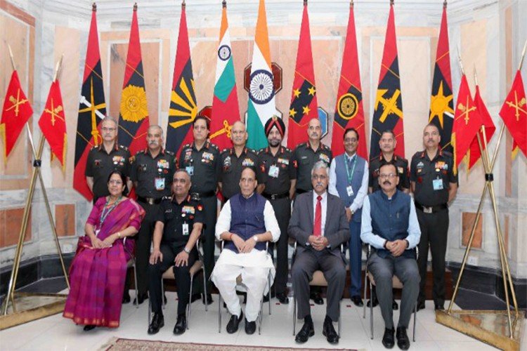 Defense Minister interacts with senior army officers in Army Commanders' Conference
