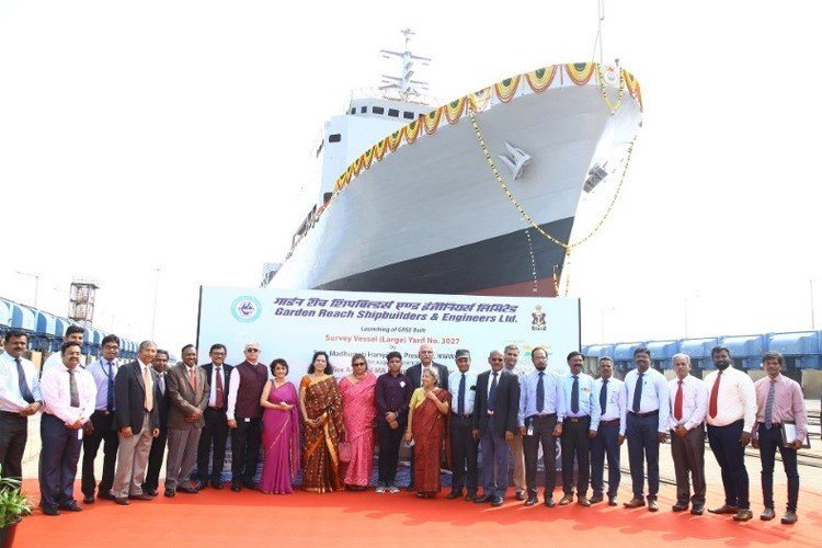 New generation hydrographic survey vessel 'Ikshak' launched in Bay of Bengal