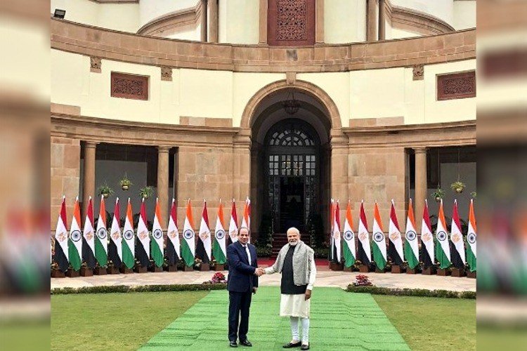 PM Modi's meeting with the chief guest of the Republic Day celebrations today